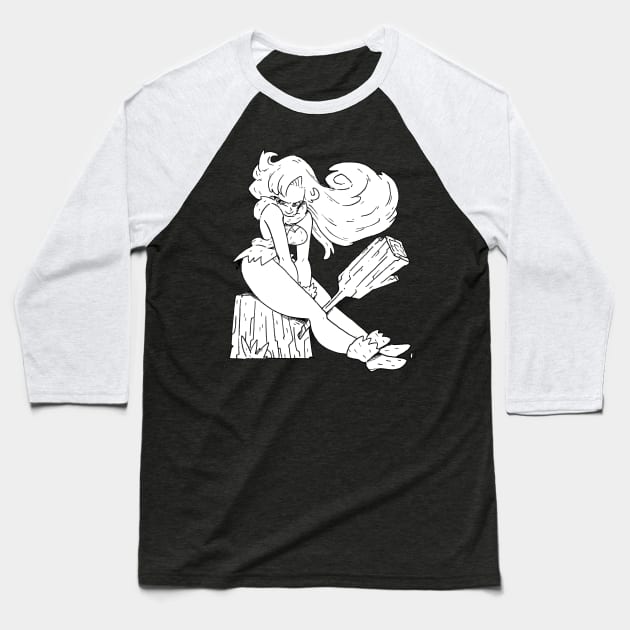 Inktober Ayla Chrono Trigger Baseball T-Shirt by exeivier